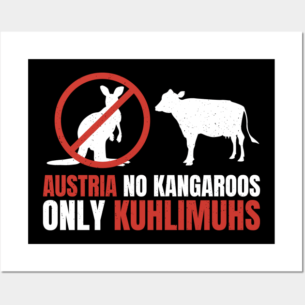 Funny Pun Austria No Kangaroos Only Kuhlimuhs Wall Art by star trek fanart and more